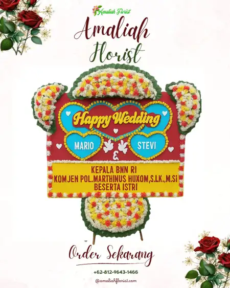 Papan Bunga Pernikahan Drujugurit